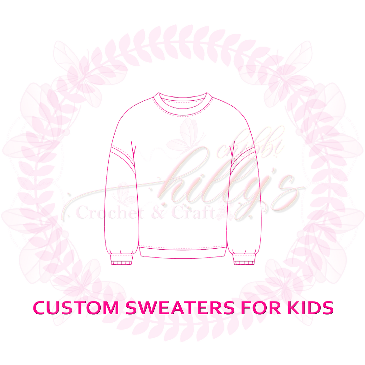 Custom Crochet Chibbi Sweater For Kids