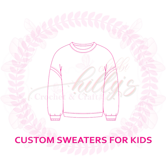 Custom Crochet Chibbi Sweater For Kids